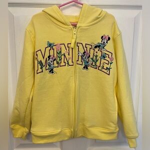 Minnie Mouse Girls Disney Zip Hoodie, Size 7/8 NWT